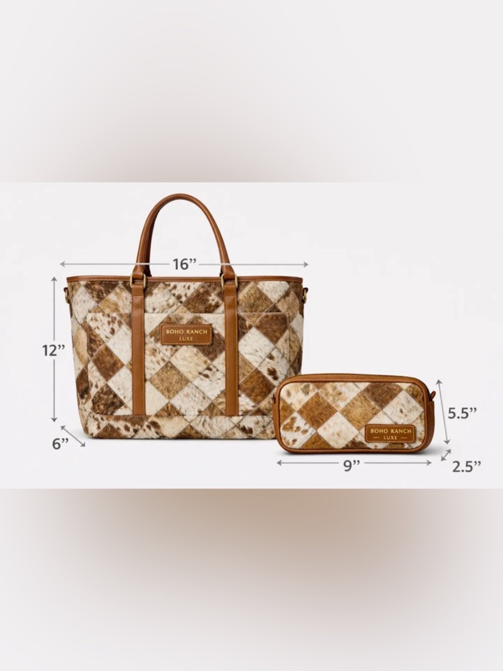 🖤 Matching Cowhide Travel Set 🖤 - Picture 4 of 4